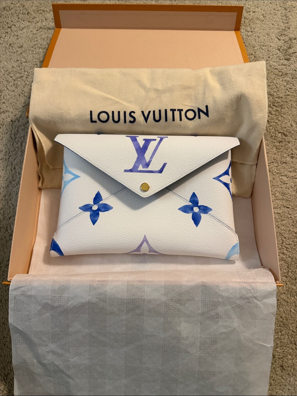 New Louis Vuitton Kirigami Medium Pochette with Blue & Purple Monogram